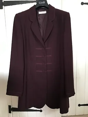 £35 • Buy Elegant Caroline Charles Collection Plum Claret Jacket UK 10 For Office Or Event
