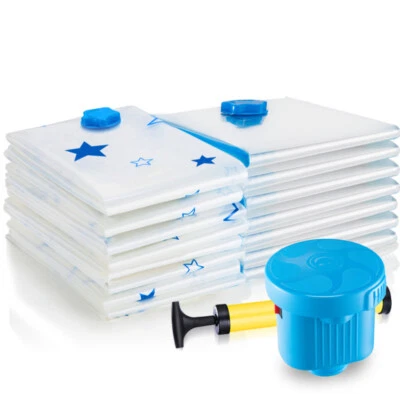 $8.99 • Buy Jumbo Vacuum Storage Bags For Clothes Pillows Blanket Comforter With Pump