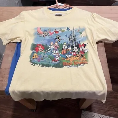 Vintage 90’s Disney Magic Kingdom Full Character Shirt SUPER RARE Size Large • $125