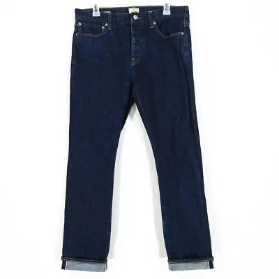 J.Crew 770 Straight-Fit Stretch Jeans Indigo Raw Selvedge Japanese Denim 34x31 • $49.99