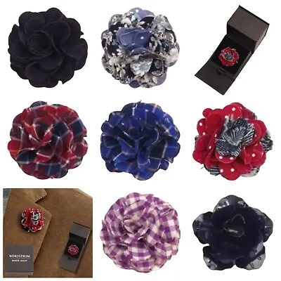 Flower Lapel Pins NORDSTROM Mens Shop Boutonniere Pin Suit Wedding With GIFT BOX • $12.49