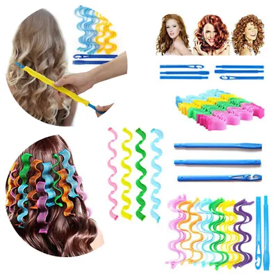£7.99 • Buy Harmless Soft Hair Curlers Heatless DIY Magic Wave Curl Rollers Hair Accessories