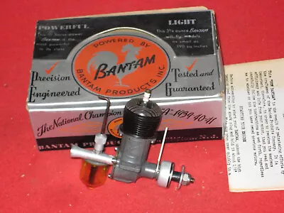 # NEW VINTAGE 1946 BANTAM  .19 GAS SPARK IGNITION MODEL AIRPLANE ENGINE WBOX • $14.95