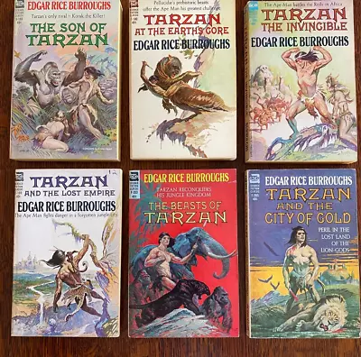 TARZAN Novels EDGAR RICE BURROUGHS Lot Of 6 • $17.99