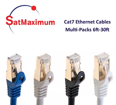 Cat7 SFTP Ethernet Network Patch Cable High Speed Wire  6FT- 30FT Multipack LOT • $337.49