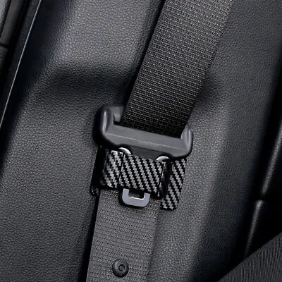 Carbon Fibre Car Interior Seat Belt Holder Stabilizer Limiter Clip Accessories • £5.15