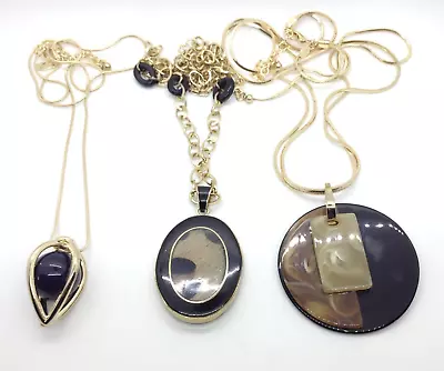 Chico's Gold Tone Long Medallion Necklaces (3)pcs • $9.99
