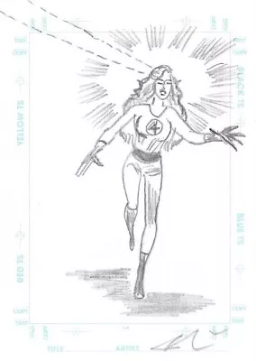 Marvel Creators Collection 1998 Sketchagraph Invisible Woman- M.N. Sketch Card • $220