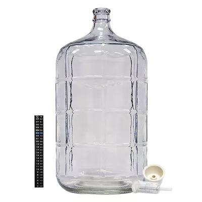 Home Brew Ohio 6 Gallon Glass Carboy With Drilled Bung Three-Piece Airlock And • $74.99