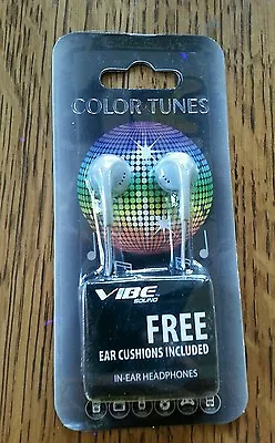 Color Tunes Grey In-ear Headphones Vibe Sound Vs-120-gry Ear Cushions Included • $2.99