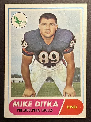 1968 Topps #162 Mike Ditka HOF Bears Eagles • $10.99