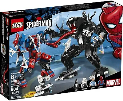 Lego Marvel Super Heroes 76115 SPIDER MECH VS VENOM Spiderman Ghost NEW SEALED • $275.49