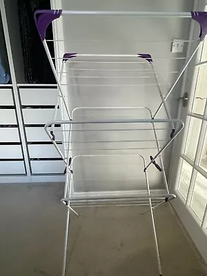 Minky 3 Tier Clothes Airer For Indoor Use Foldable 14m Capacity Non-Slip Feet • £0.99