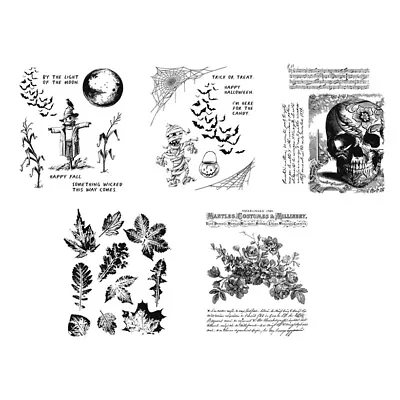 Hallowmas Scarecrow Mummy Rubber Clear Stamps Scrapbooking Embossing Craft Cards • $8.89