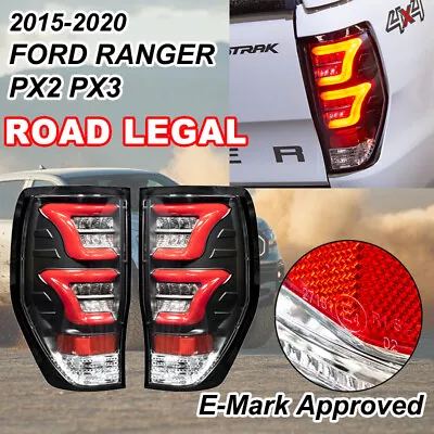 (ADR Approved) Black LED Tail Light Lamp For Ford Ranger PX2 PX3 XLT WILDTRAK • $409.49