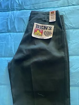 NEW VINTAGE Ben Davis Work Pants Mens Size 34x32 Greem Canvas Outdoor • $59.99