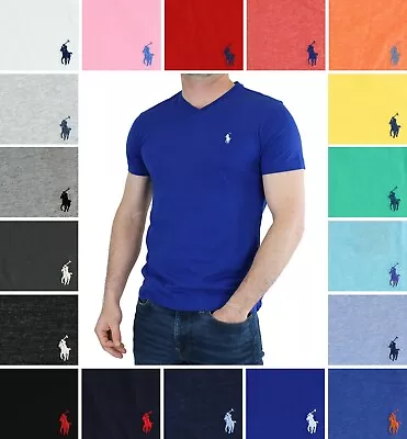 Polo Ralph Lauren Men's T-Shirt Classic Fit V-Neck Short Sleeve 100% Cotton Tee • $39.99
