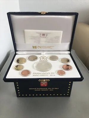 Vatican Proof Annual Coin Set 2014 8 Coins + 20 Euro Silver Coin New In Box • $179.99