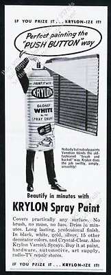 1958 Krylon Spray Paint Spraypaint Can Spraying Blinds Pic Vintage Print Ad • $8.09