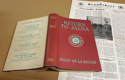 £2.95 • Buy Return To Jalna Mazo De La Roche Hardback Reprint Society 1950 Ref BB65