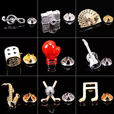 Men Music Brooch Instrument Musical Note Enamel Brooches Suit Scarf Badge Pins • $3.88