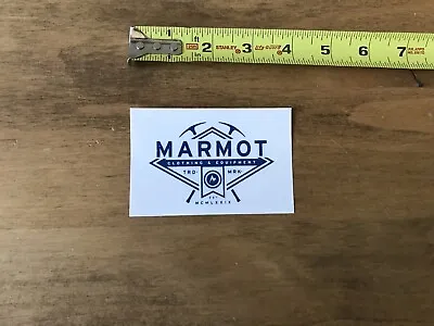 Marmot Outdoor Ice Pick Climbing Backpacking Sticker/Decal Blue White Approx 4” • $4.50