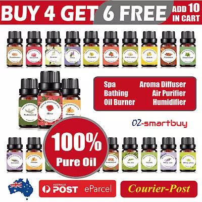 $3.95 • Buy 10ml Essential Oil 100% Pure & Natural Aromatherapy Diffuser Fragrance Oils AU