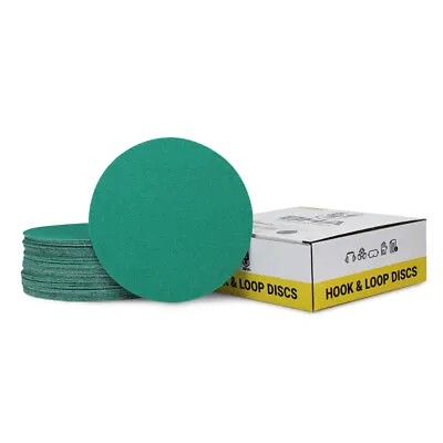 BHA 5  Green Film Hook & Loop Sanding Discs Wet/Dry Orbital Sandpaper - 50 Pack • $23.99