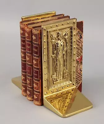 Vintage Brass Bookends Library Of Congress Doors Truth & Research Herbert Adams • $3.25