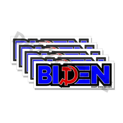 Biden Hammer And Sickle - Bumper Stickers Anti Biden Decal 5 Pk 9  Wide • $5.99
