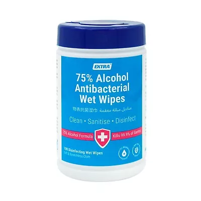 Extra Hygiene 75% IPA Isopropyl Alcohol Wet Wipes 1 Tub • $5.25