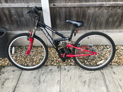 £18 • Buy Boys Apollo FS24 Red Mountain Bike 24  Wheel 12.5  Frame - Derby Area