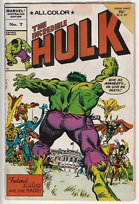 INCREDIBLE HULK #278 Federal Comics 7 Fine Australian Marvel Edition 1985 Colour • $15