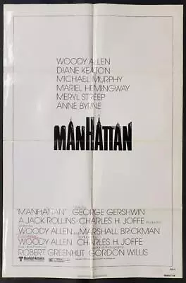 Woody Allen & Diane Keaton In NY City MANHATTAN 1979 Original Movie Poster 3698 • $14.99