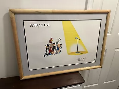 Mel Blanc 1989  Speechless  31x22 Framed Print Warner Bros Store Looney Tunes • $149.99