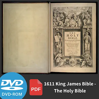 The Holy Bible King James Version KJV 1611 Edition With Apocrypha - EBook On DVD • $12.98