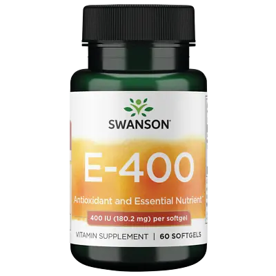 Swanson Vitamin E 180 Mg (400 Iu) 60 Softgels • $9.34