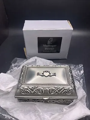Mullingar Pewter Jewelry Box Small New Old Stock Engravable • $49.99