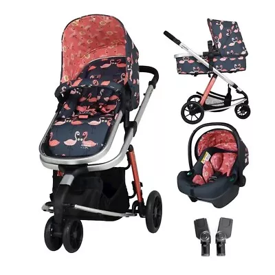 Cosatto Giggle 2 In 1 I Size Bundle In Pretty Flamingo Car Seat And Raincover • £259