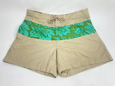 Vintage J Crew Retro J CREW Floral Beige Swim Trunks Size 34 Lined New With Tags • $24.11