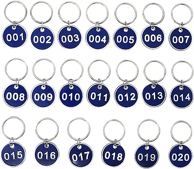 Metal 1-20 Number Tags Identification Hang Tags Luggage Labels ID Tag With Split • $14.86