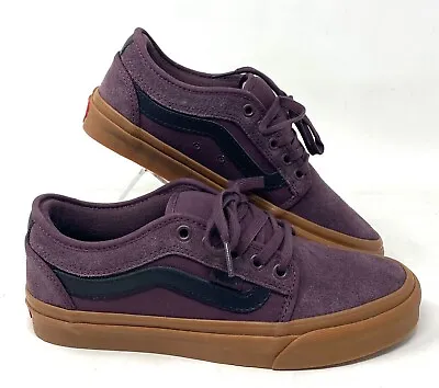 VANS Chukka Low Sidestripe Suede Canvas Wine Gum Women's Shoes Skate VN0A5KQZK10 • £54.15