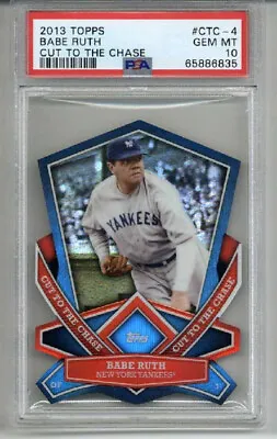 2013 Topps Cut To The Chase #ctc-4 Babe Ruth New York Yankees Psa 10 Low Pop • $250