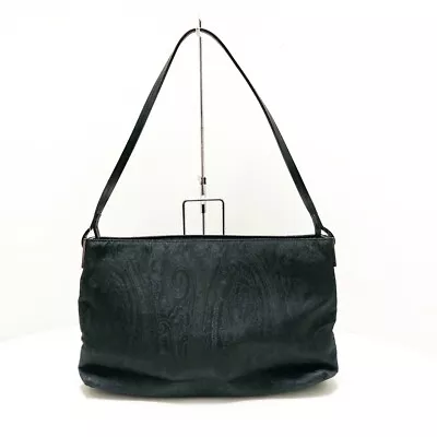 Auth ETRO - Black Nylon Leather Shoulder Bag • $86