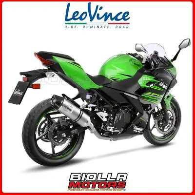14259e Muffler Leovince Kawasaki Ninja 400 2020 - Lv One Evo Stainless Steel Eur • $441.87