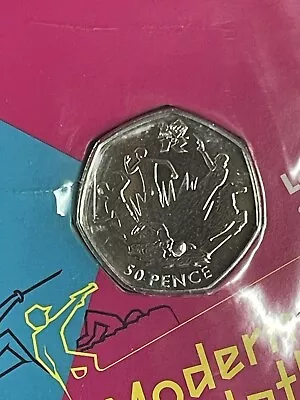 2012 London Olympic MODERN PENTATHLON 50p Coin Uncirculated In Sealed Card • £5.99