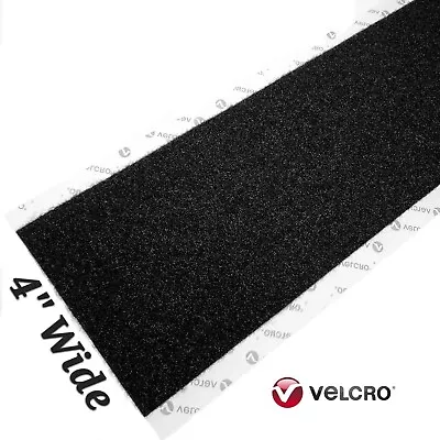 4  Wide X 1 Foot VELCRO® Brand Stick-On LOOP SIDE ONLY (Soft Side)  - Black • $8.19