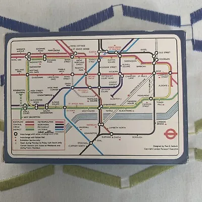 Vintage London Underground Playing Cards 1970's Subway Map • £9.63
