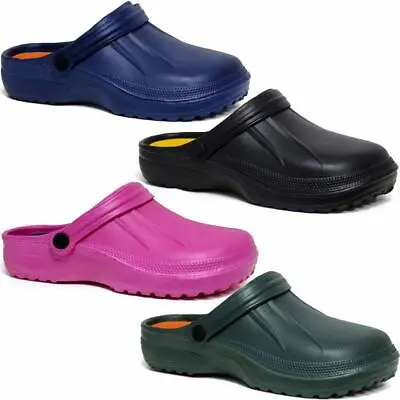 Ladies Clog Mules Slipper Nursing Garden Beach Sandals Hospital Rubber Shoes • £6.95
