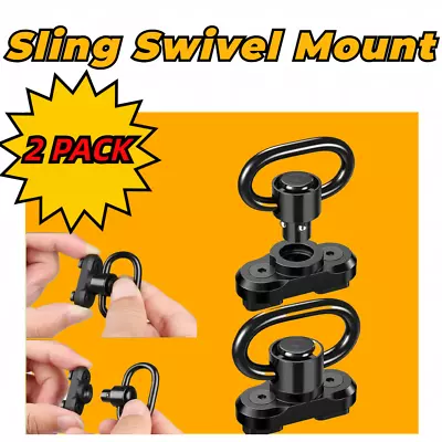 2Pcs M-LOK MLOK Quick Release Sling Mount Push Button QD Sling Swivel Adaptor • $6.60